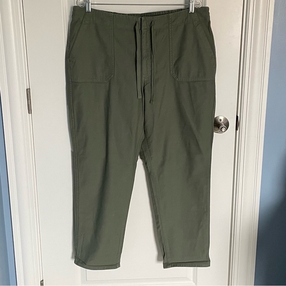 New! J. Crew Green Cotton Tie Waist Drawstring Camp Pants NWT 35388 - Picture 2 of 12